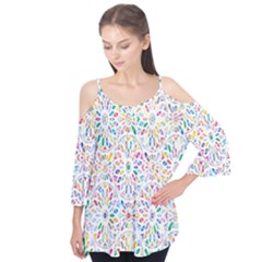 Flowery Floral Abstract Decorative Ornamental Flutter Tees