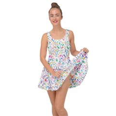 Flowery Floral Abstract Decorative Ornamental Inside Out Casual Dress
