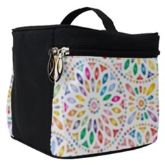 Flowery Floral Abstract Decorative Ornamental Make Up Travel Bag (Small)