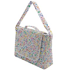 Flowery Floral Abstract Decorative Ornamental Box Up Messenger Bag