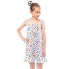 Flowery Floral Abstract Decorative Ornamental Kids  Overall Dress