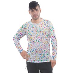 Flowery Floral Abstract Decorative Ornamental Men s Pique Long Sleeve Tee