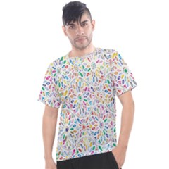 Flowery Floral Abstract Decorative Ornamental Men s Sport Top