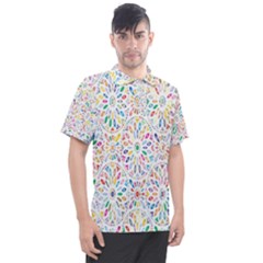Flowery Floral Abstract Decorative Ornamental Men s Polo Tee by artworkshop