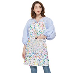 Flowery Floral Abstract Decorative Ornamental Pocket Apron