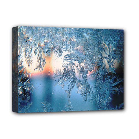 Frost Winter Morning Snow Season White Holiday Deluxe Canvas 16  X 12  (stretched)  by artworkshop