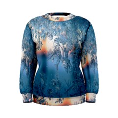 Frost Winter Morning Snow Season White Holiday Women s Sweatshirt by artworkshop