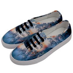 Frost Winter Morning Snow Season White Holiday Men s Classic Low Top Sneakers by artworkshop