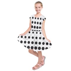 Halftone Pattern Dot Modern Retro Texture Circle Kids  Short Sleeve Dress by artworkshop