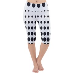 Halftone Pattern Dot Modern Retro Texture Circle Lightweight Velour Cropped Yoga Leggings