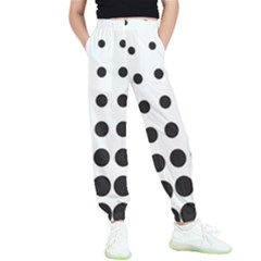 Halftone Pattern Dot Modern Retro Texture Circle Kids  Elastic Waist Pants by artworkshop