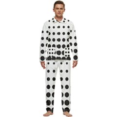 Halftone Pattern Dot Modern Retro Texture Circle Men s Long Sleeve Velvet Pocket Pajamas Set by artworkshop