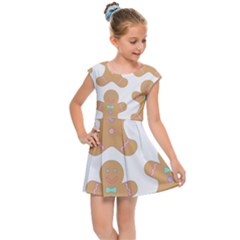 Happy Birthday Pattern Christmas Biscuits Pastries Kids  Cap Sleeve Dress by artworkshop