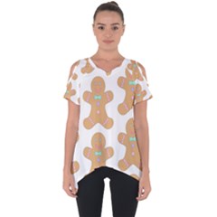 Happy Birthday Pattern Christmas Biscuits Pastries Cut Out Side Drop Tee by artworkshop