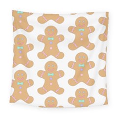 Happy Birthday Pattern Christmas Biscuits Pastries Square Tapestry (large) by artworkshop