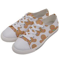 Happy Birthday Pattern Christmas Biscuits Pastries Men s Low Top Canvas Sneakers by artworkshop