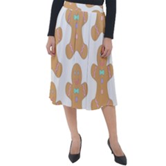 Happy Birthday Pattern Christmas Biscuits Pastries Classic Velour Midi Skirt  by artworkshop