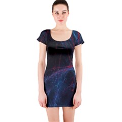 Abstract Painting Feathers Beautiful Short Sleeve Bodycon Dress by artworkshop