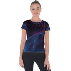 Abstract Painting Feathers Beautiful Short Sleeve Sports Top  by artworkshop