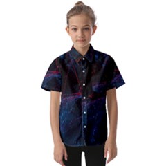 Abstract Painting Feathers Beautiful Kids  Short Sleeve Shirt by artworkshop