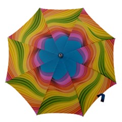  Rainbow Pattern Lines Hook Handle Umbrellas (small) by artworkshop