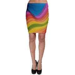  Rainbow Pattern Lines Bodycon Skirt by artworkshop