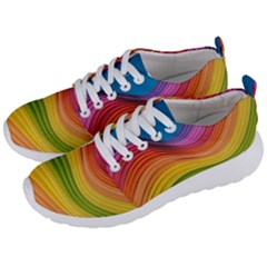  Rainbow Pattern Lines Men s Lightweight Sports Shoes