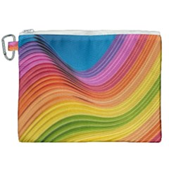  Rainbow Pattern Lines Canvas Cosmetic Bag (xxl) by artworkshop