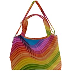  Rainbow Pattern Lines Double Compartment Shoulder Bag by artworkshop