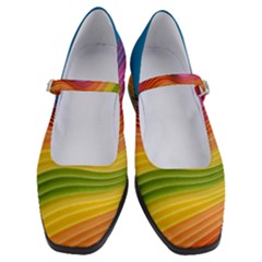  Rainbow Pattern Lines Women s Mary Jane Shoes by artworkshop