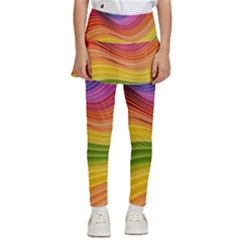  Rainbow Pattern Lines Kids  Skirted Pants by artworkshop