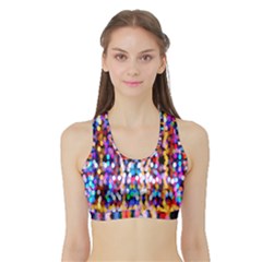 Abstract Background Blur Sports Bra With Border by artworkshop