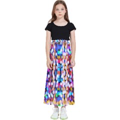Abstract Background Blur Kids  Flared Maxi Skirt by artworkshop