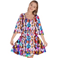 Abstract Background Blur Velour Kimono Dress