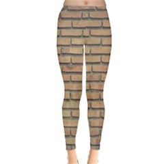 Bricks Wall Red  Leggings  by artworkshop