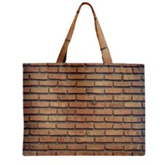 Bricks Wall Red  Zipper Mini Tote Bag by artworkshop
