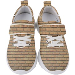 Bricks Wall Red  Kids  Velcro Strap Shoes by artworkshop