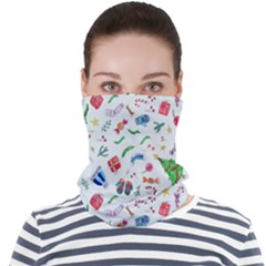 New Year Christmas Winter Watercolor Face Seamless Bandana (adult) by artworkshop
