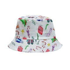 New Year Christmas Winter Watercolor Bucket Hat by artworkshop