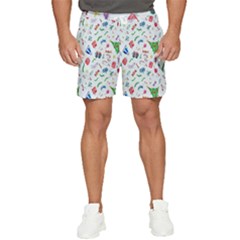 New Year Christmas Winter Watercolor Men s Runner Shorts by artworkshop