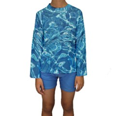 Surface Abstract Background Kids  Long Sleeve Swimwear