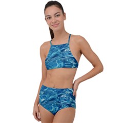 Surface Abstract Background High Waist Tankini Set by artworkshop