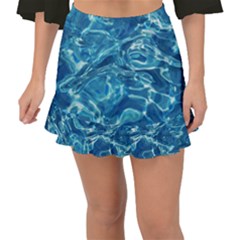 Surface Abstract Background Fishtail Mini Chiffon Skirt