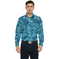 Surface Abstract Background Men s Long Sleeve Pocket Shirt  by artworkshop