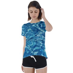 Surface Abstract Background Short Sleeve Foldover Tee