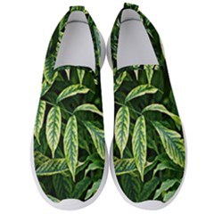 Leaves Foliage Twig Bush Plant Men s Slip On Sneakers by artworkshop