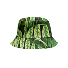 Leaves Foliage Twig Bush Plant Bucket Hat (kids) by artworkshop