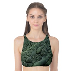 Leaves Water Drops Green  Tank Bikini Top by artworkshop