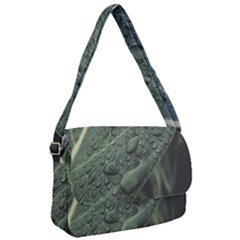 Leaves Water Drops Green  Courier Bag by artworkshop