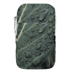 Leaves Water Drops Green  Waist Pouch (small)